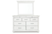Kanwyn Whitewash Dresser and Mirror -  Ashley - DMV Furniture