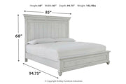 Kanwyn Whitewash California King Panel Bed -  Ashley - DMV Furniture
