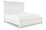 Kanwyn Whitewash California King Panel Bed -  Ashley - DMV Furniture