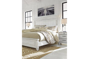 Kanwyn Whitewash California King Panel Bed -  Ashley - DMV Furniture