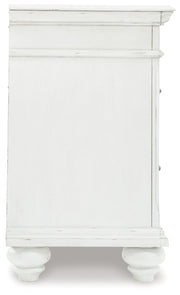 Kanwyn Whitewash King Upholstered Panel Bed, Dresser and Nightstand from Ashley - DMV Furniture