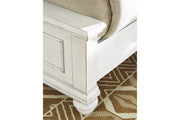 Kanwyn Whitewash California King Panel Bed from Ashley - DMV Furniture