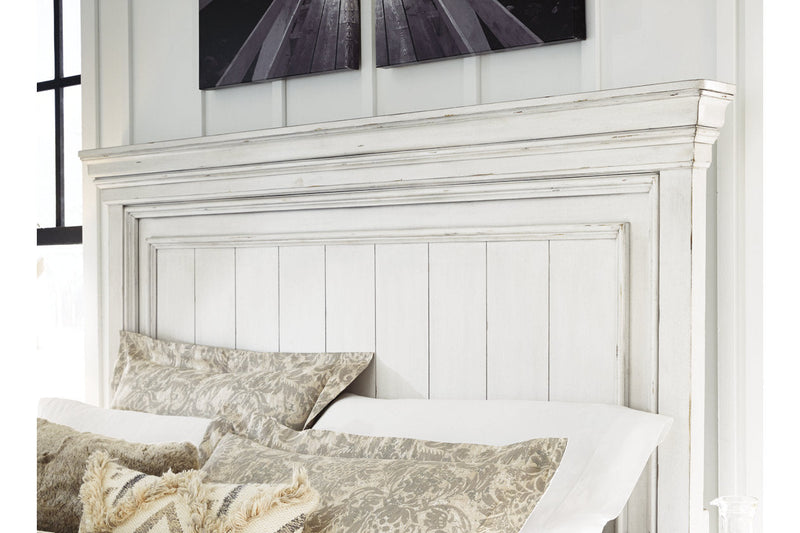 Kanwyn Whitewash California King Panel Bed with Storage Bench -  Ashley - DMV Furniture