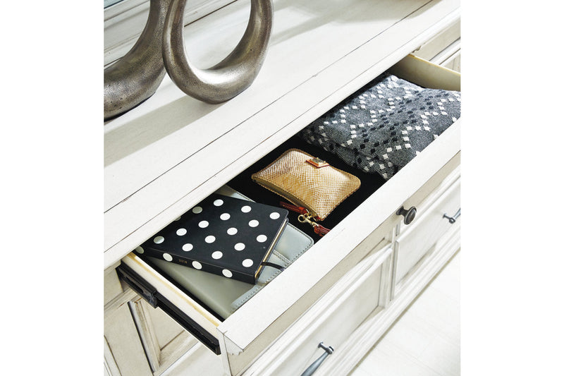 Kanwyn Whitewash Dresser and Mirror -  Ashley - DMV Furniture