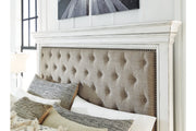 Kanwyn Whitewash California King Panel Bed from Ashley - DMV Furniture