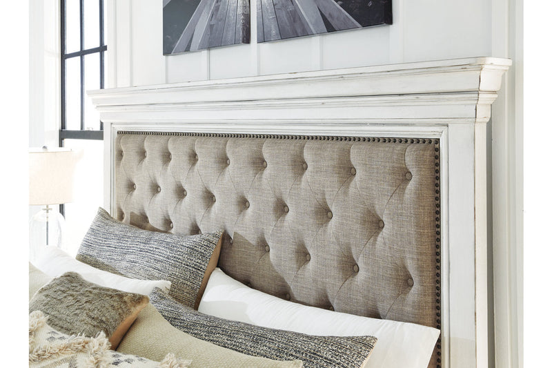 Kanwyn Whitewash California King Panel Bed from Ashley - DMV Furniture