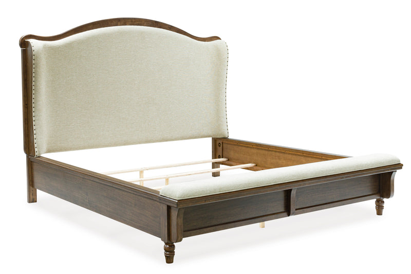 Sturlayne Brown California King Upholstered Panel Bed from Ashley - DMV Furniture