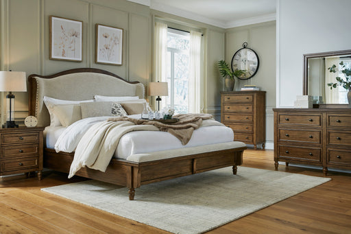 Sturlayne Brown California King Upholstered Panel Bed from Ashley - DMV Furniture