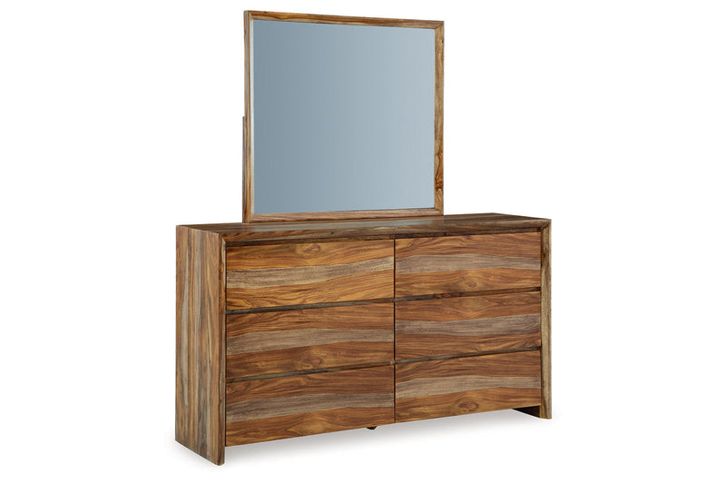 Dressonni Brown Dresser and Mirror -  Ashley - DMV Furniture