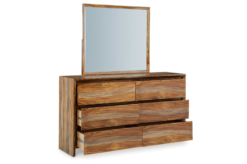 Dressonni Brown Dresser and Mirror -  Ashley - DMV Furniture