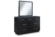 Rowanbeck Black Dresser and Mirror -  Ashley - DMV Furniture