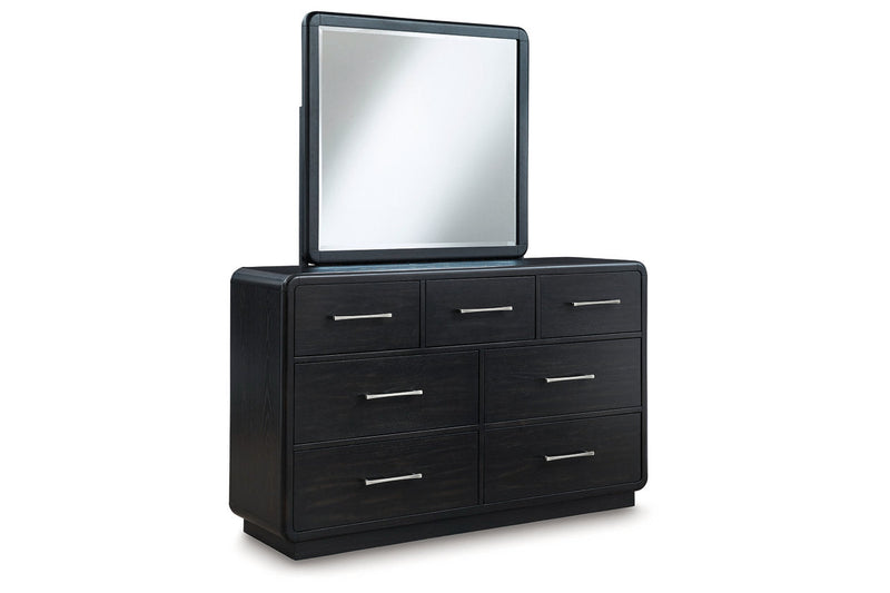 Rowanbeck Black Dresser and Mirror -  Ashley - DMV Furniture