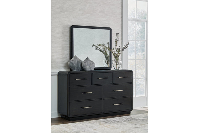 Rowanbeck Black Dresser and Mirror -  Ashley - DMV Furniture