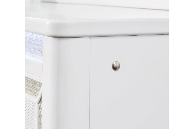 Chalanna White Dresser and Mirror -  Ashley - DMV Furniture