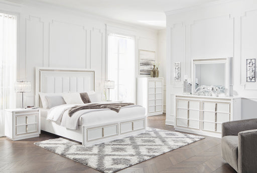 Chalanna White Upholstered Panel Storage Bedroom Set from Ashley - DMV Furniture