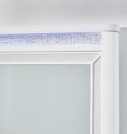 Chalanna White Queen Upholstered Storage Bed with Mirrored Dresser from Ashley - DMV Furniture