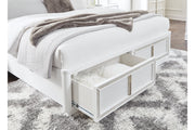 Chalanna White Upholstered Panel Storage Bedroom Set from Ashley - DMV Furniture