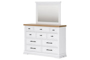 Ashbryn White/Natural Dresser and Mirror -  Ashley - DMV Furniture