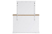 Ashbryn White/Natural Dresser and Mirror -  Ashley - DMV Furniture