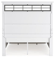 Ashbryn Queen Panel Storage Bed, Dresser and Mirror in White/Natural from Ashley - DMV Furniture