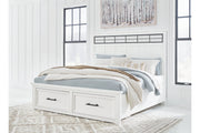 Ashbryn White/Natural Panel Storage Bedroom Set from Ashley - DMV Furniture