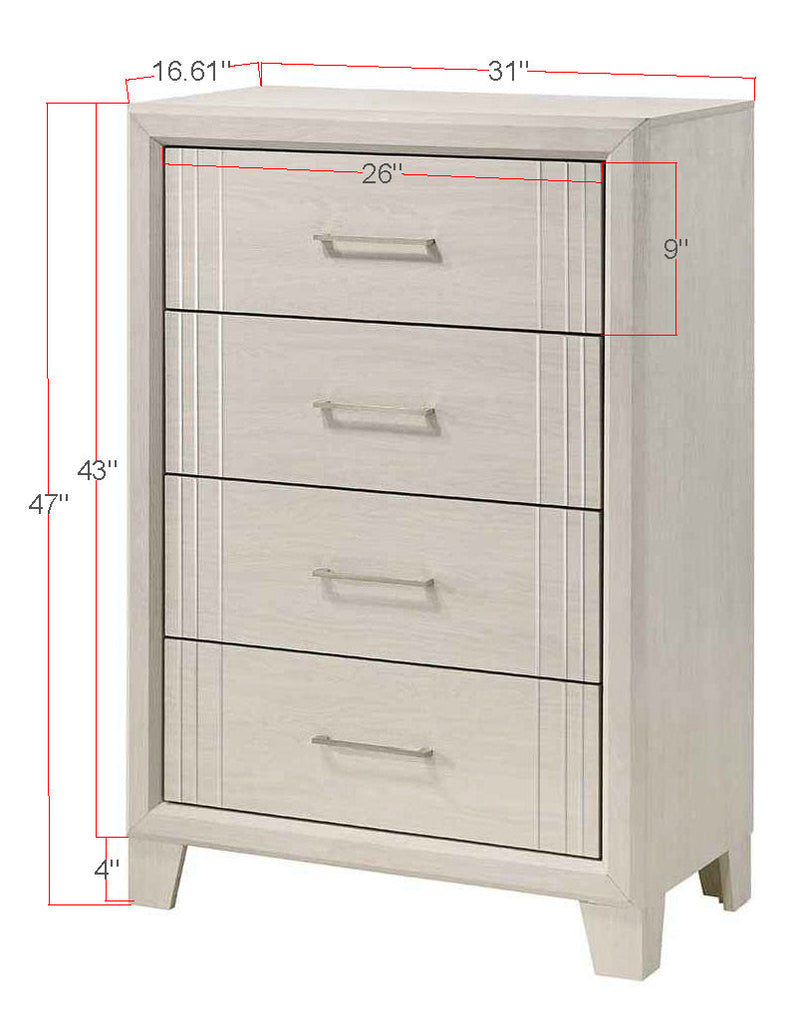 Charlie White Panel Bedroom Set from Crown Mark - DMV Furniture