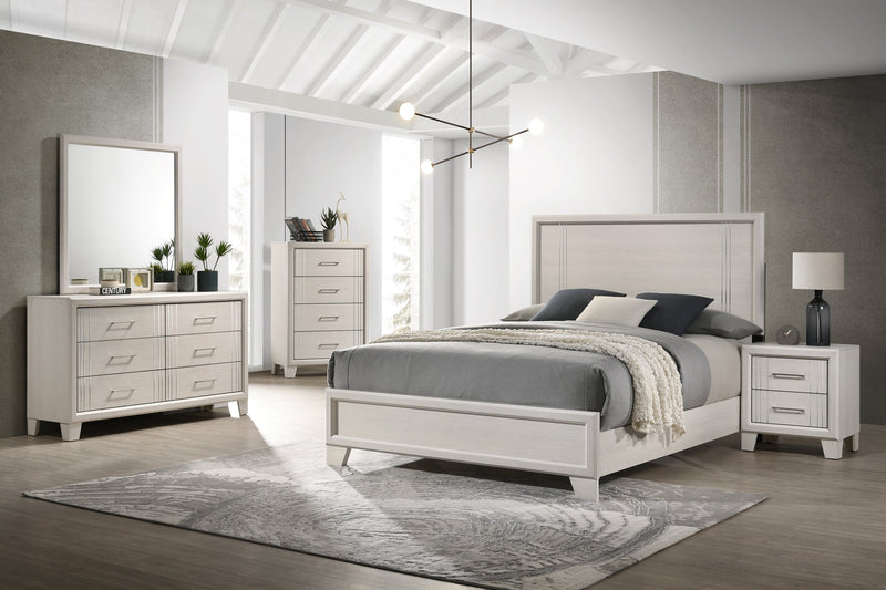 Charlie White Queen Panel Bed from Crown Mark - DMV Furniture