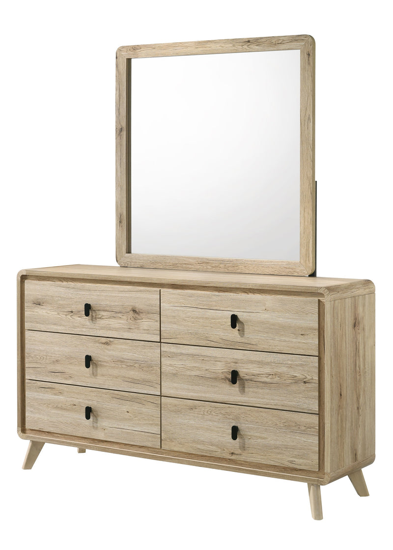 Dawson Light Wood Bedroom Mirror (Mirror Only) from Crown Mark - DMV Furniture