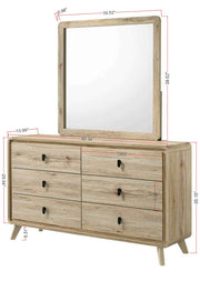 Dawson Light Wood Bedroom Mirror (Mirror Only) from Crown Mark - DMV Furniture