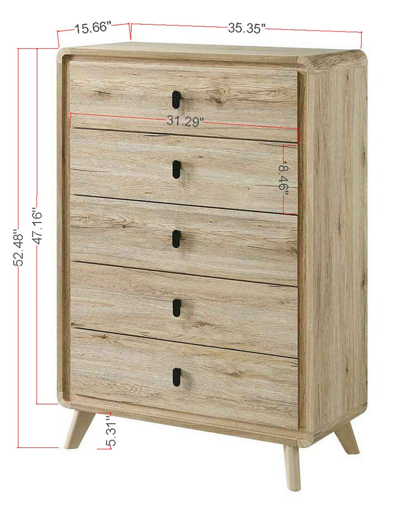 Dawson Light Wood Panel Bedroom Set from Crown Mark - DMV Furniture