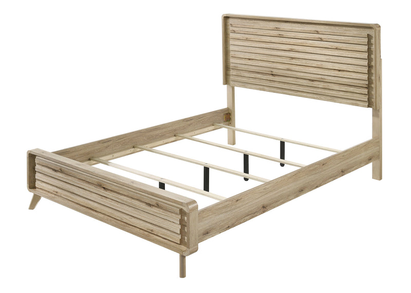 Dawson Light Wood King Panel Bed from Crown Mark - DMV Furniture