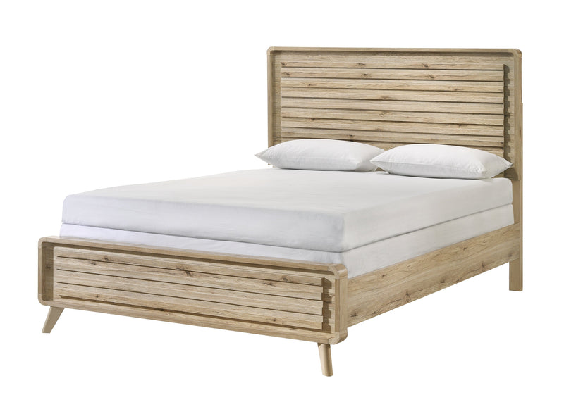 Dawson Light Wood King Panel Bed from Crown Mark - DMV Furniture