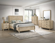 Dawson Light Wood King Panel Bed from Crown Mark - DMV Furniture