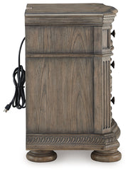 Ardenfield Light Brown King Sleigh Bed, Dresser, Mirror and Nightstand from Ashley - DMV Furniture