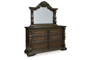 Maylee Dark Brown Dresser and Mirror from Ashley - DMV Furniture
