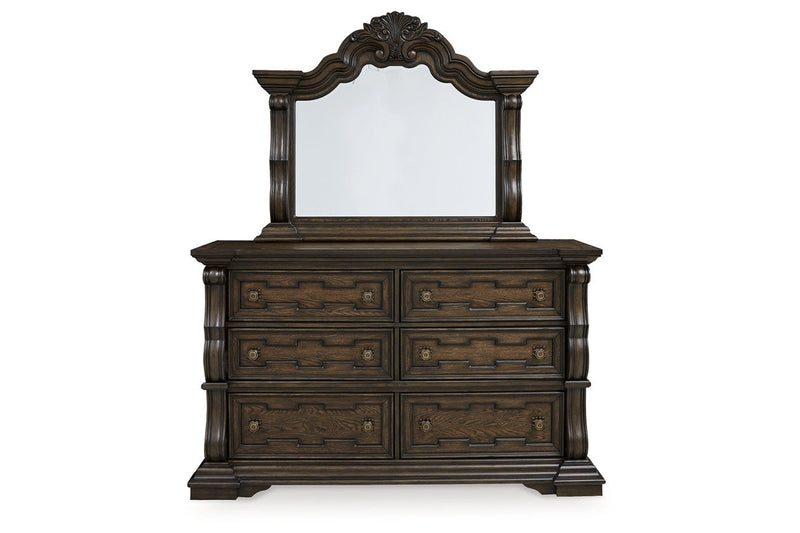 Maylee Dark Brown Dresser and Mirror from Ashley - DMV Furniture