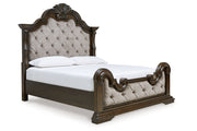Maylee Dark Brown Upholstered Bedroom Set from Ashley - DMV Furniture