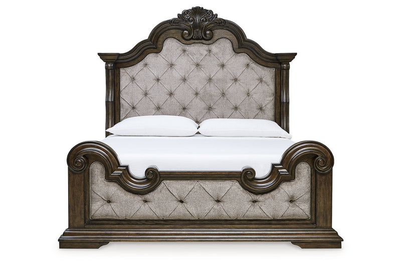 Maylee Dark Brown Upholstered Bedroom Set from Ashley - DMV Furniture