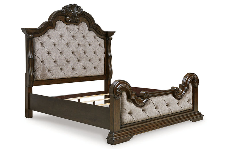 Maylee Dark Brown Upholstered Bedroom Set from Ashley - DMV Furniture