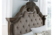 Maylee Dark Brown California King Upholstered Bed from Ashley - DMV Furniture