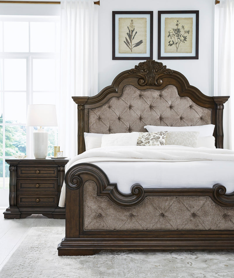 Maylee Dark Brown Upholstered Bedroom Set from Ashley - DMV Furniture