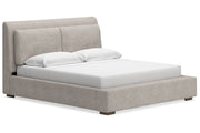 Cabalynn Light Brown California King Upholstered Bed from Ashley - DMV Furniture