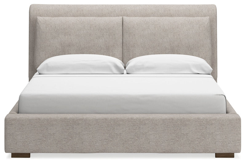 Cabalynn Light Brown California King Upholstered Bed from Ashley - DMV Furniture