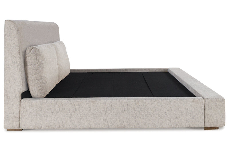 Cabalynn Light Brown California King Upholstered Bed from Ashley - DMV Furniture