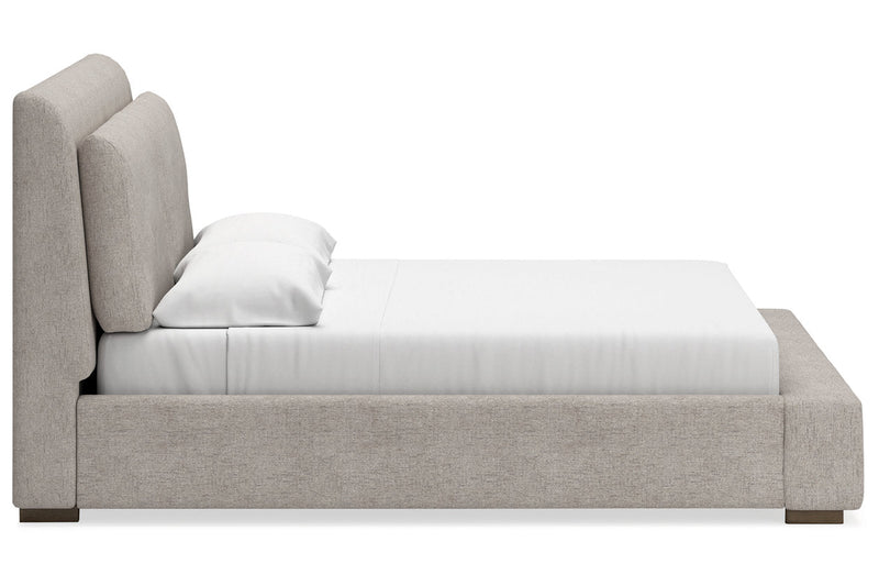 Cabalynn Light Brown California King Upholstered Bed from Ashley - DMV Furniture
