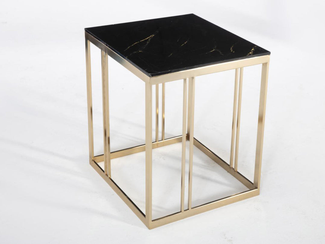 Montego Side Table  (Crl Mrb /Gold)