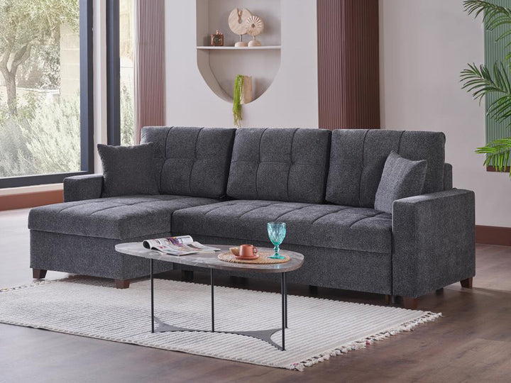 Mocca 101" Wide Convertible Sleeper Sectional