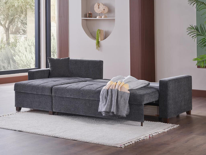 Mocca 101" Wide Convertible Sleeper Sectional