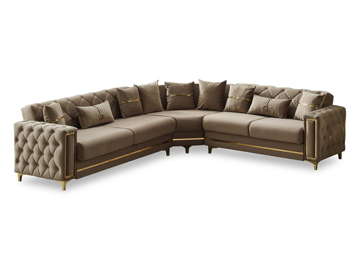 Bolivya 125" / 113" Wide Tufted Convertible Sectional