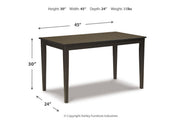 Kimonte Multi Dining Table and 4 Chairs -  Ashley - DMV Furniture